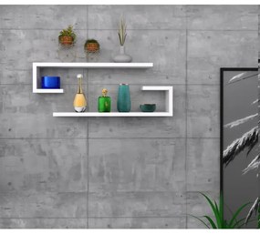 SET 2x etajeră de perete ELDO albă