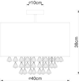 Globo 15188D3 - Plafonieră AMY I 1xE27/60W/230V