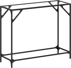 vidaXL Măsuță de cafea, blat din sticlă transparentă, 98x35x81 cm oțel