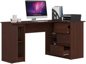 Masă PC de colț Bevin (wenge) (D). 1068960