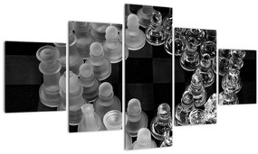 Tablou - șah albnegru (125x70 cm), în 40 de alte dimensiuni noi