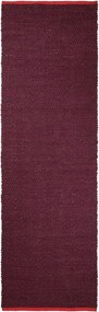 Covor tip traversă burgundy din iută 80x245 cm Notes – Mette Ditmer Denmark