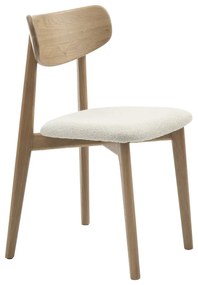 Scaun de dining crem/în culoare naturală Elim – Unique Furniture