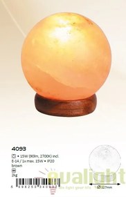 Veioza, lampa de masa din piatra de sare, diam,12,7cm, Ozone 4093 RX