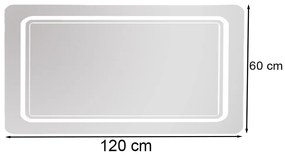 Oglindă Vid 120 cu iluminare LED 120x60 cm