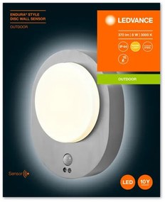 Aplică LED de exterior cu senzor DISC LED/8W/230V IP44 Ledvance