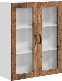 vidaXL Dulap suspendat de bucătărie cu ușă Lemn vechi 80 x 31 x 100 cm