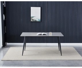 Masă de sufragerie 160 x 90 cm, marmură gri