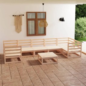 3076254 vidaXL Set mobilier de grădină din 8 piese, lemn masiv de pin