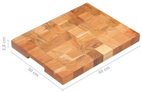 Placa de tocat, 40 x 30 x 3,8 cm, lemn masiv de acacia 40 x 30 x 3.8 cm