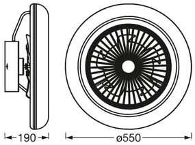 Plafonieră LED dimabilă cu ventilator Ledvance SMART+ LED/35W/230V Wi-Fi + telecomandă