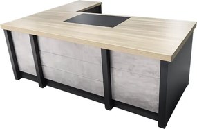 Birou managerial SMART HEATER -structură melaminată cu panou frontal decorativ