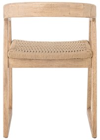 Scaun de dining în culoare naturală din lemn de arbore de cauciuc Serrone – Bloomingville