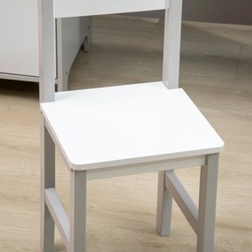 HOMCOM Set Masă și Scaune pentru Copii 5-8 Ani cu Spațiu de Depozitare, Tablă și Scaun, 90x45x85 cm, Roz | Aosom Romania