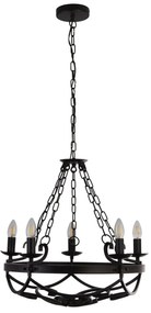 Candelabru design rustic Cartwheel III - 5lt 8905-5BK SRT