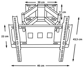 Suport inclinabil si rotativ pentru televizor