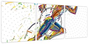 Tablou - Atlet (cu ceas) (90x30 cm)