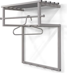 Cuier de perete taupe cu raft din metal 76 cm Rizzoli – Spinder Design