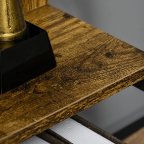 HOMCOM Etajeră bibliotecă Stil Industrial înclinat 5 Nivele 70L x 35l x 150H cm | Aosom Romania