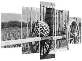 Tablou - Remorcă,alb-negru (150x105 cm)