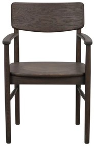 Scaun de dining maro închis din lemn de stejar Maidstone – Rowico