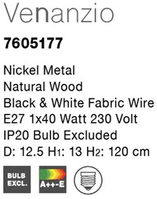 Pendul design modern Venanzio nickel NVL-7605177