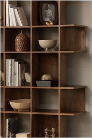 Bibliotecă maro închis din lemn de mango 130x180x35 cm Sinne – WOOOD