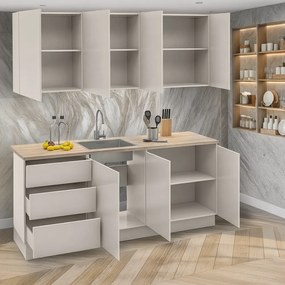 Mobilier de bucătărie, 2 m, caşmir, ASTI