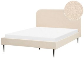 Pat matrimonial 140 cm Faris (boucle bej) (cu somieră). 1078944