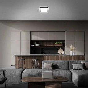 Briloner 7457-414 - Plafonieră LED SLIM 18W/230V 4000K 29x29 cm neagră