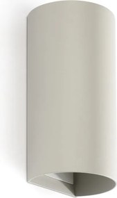 Aplica perete aluminiu gri, 2xGU10, SOLE round