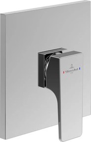 Baterie dus incastrata Villeroy&Boch Architectura Square crom lucios fara corp ingropat