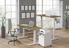 Masă PC electrică Motiva 120 (alb + Stejar artisan). Promo -7%. 1124890