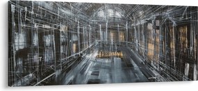 Tablou cu u interiorul clădirii vechi (120x50 cm)