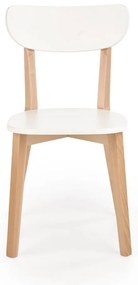 Scaun de bucaterie Buggi, alb/fag