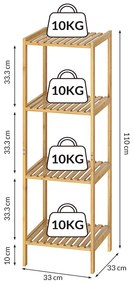 Deuba Raft din bambus - 110x33x33 cm