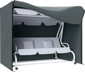 Outsunny Husă pentru balansoar Hollywood 3 locuri, impermeabilă, husă de protecție pentru balansoar, țesătură Oxford 220 x 125 x 172 cm, gri | Aosom Romania