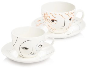 Set de 2 cești cu farfurie Tescoma myCOFFEEEmotions