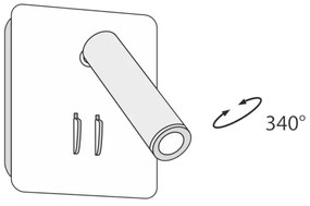 Spot LED de perete Maytoni C175-WL-01-6W-W IOS LED/9W/230V alb