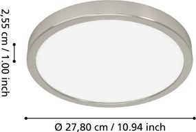 Eglo 901382 - Plafonieră LED RGBW pentru baie, dimabilă FUEVA-Z, LED 14,3W/230V, 27,8 cm, IP44, crom