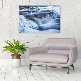 Tablou - Râu iarna (90x60 cm)