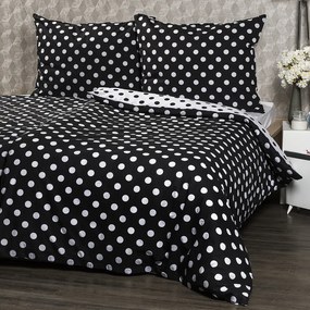 Lenjerie pat 1 pers. 4Home Buline negre, bumbac, 140 x 220 cm, 70 x 90 cm, 140 x 220 cm, 70 x 90 cm