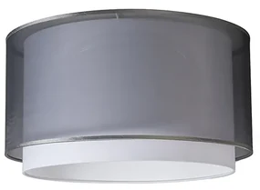 Abajur pentru lampă suspendată din stofă negru/alb 47/25 - Duo