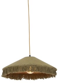 Lampă suspendată retro verde cu franjuri - Frills