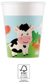 Farm Party pahar de hârtie 8 buc 200 ml FSC
