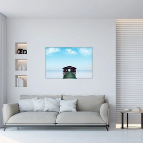 Tablou cu casă pe mare (90x60 cm)