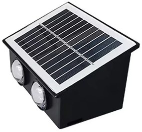 Aplica Exterior cu Panou Solar, Model 686020, IP65, Lumină Neutră, Negru