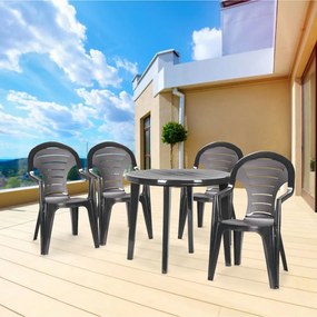 Set mobilier de grădină Lisbon 4+1, grafit