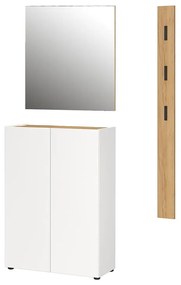 Set pentru hol alb cu aspect de lemn de stejar 104x200x33 cm Alviano – Germania