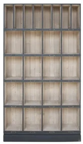 Biblioteca, neagra, din lemn masiv cu aspect clasic, double, Illinois